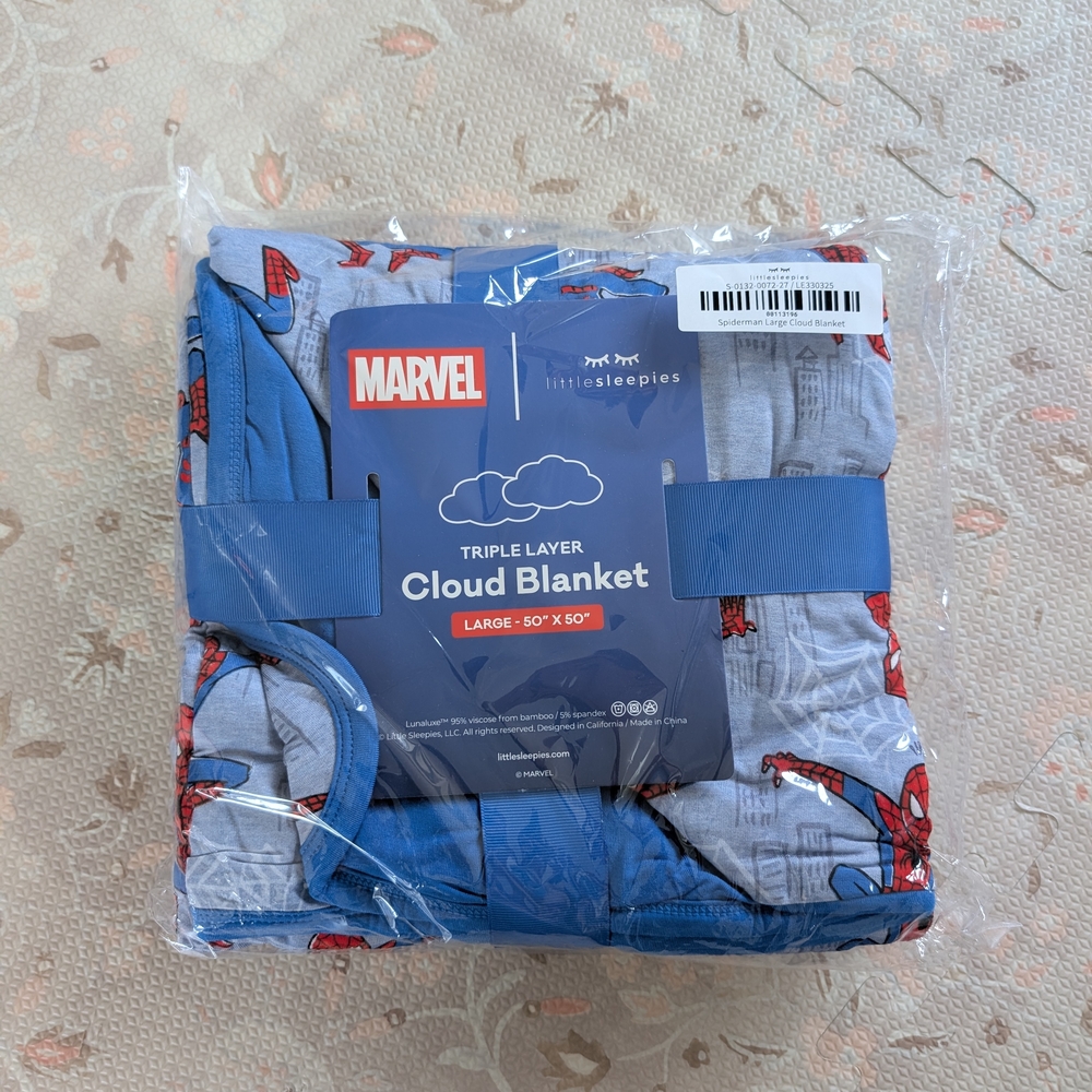 Little Sleepies- Spidey Sense Large Cloud Blanket